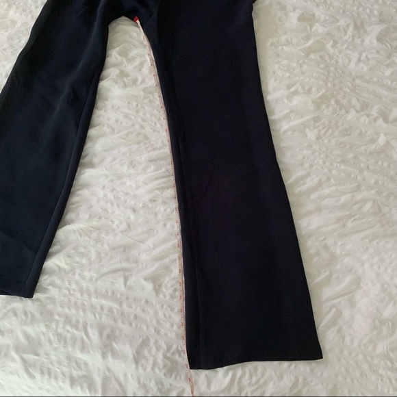 Escada Navy 100% Silk Wide Leg Pants - Picture 14 of 15